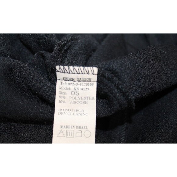 Kadem Sasson Sweater Poncho Cape Lagenlook black Pullover Pocket Israel One Size - Picture 6 of 7